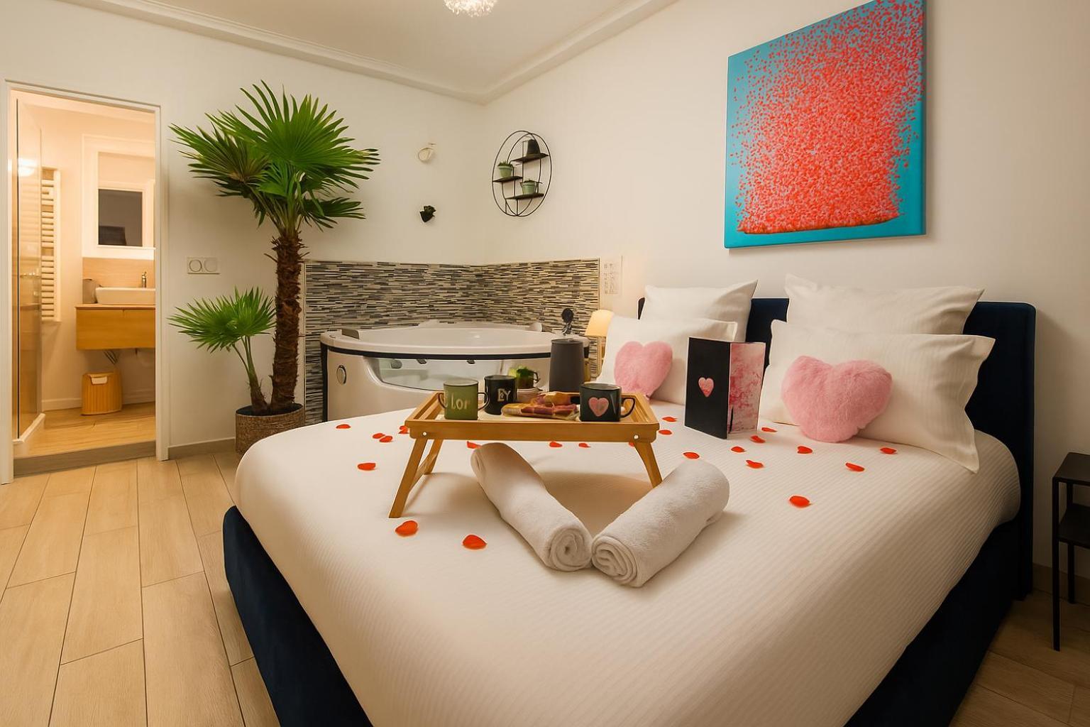 L'Escale Balneo'Romantique - Loveroom - Jacuzzi & Petit Dejeuner 马恩河畔维列 外观 照片